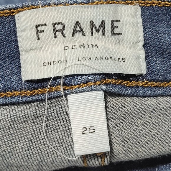 Frame High Skinny Crop Jeans Womens Size 25 Medium Wash Denim Pants - Picture 4 of 6